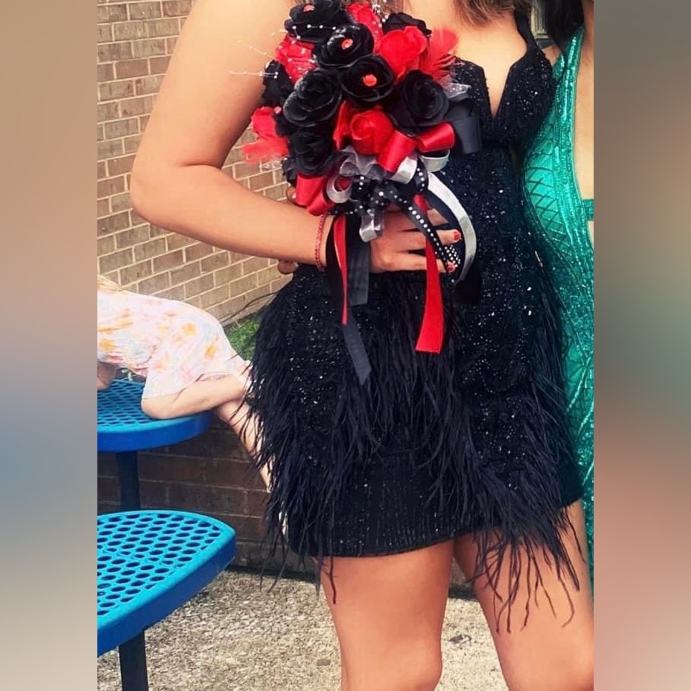Homecoming dress wore for approx 2 hours. Like brand new condition